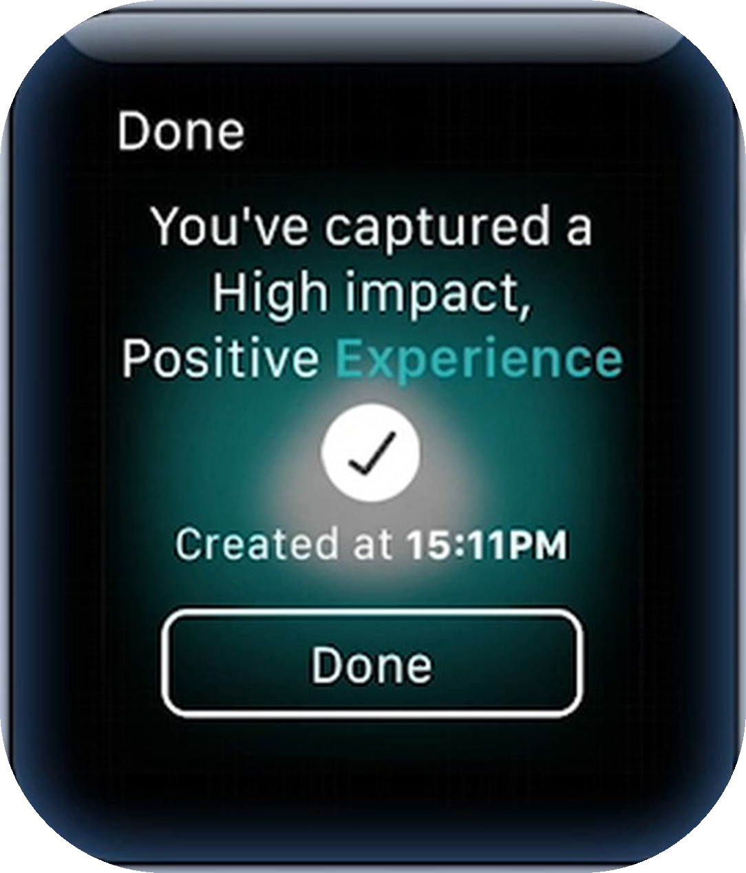Captured screen on Apple Watch